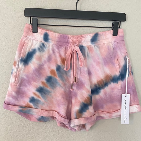 NWT Young Fabulous & Broke Tie Dye Shorts - Picture 3 of 6